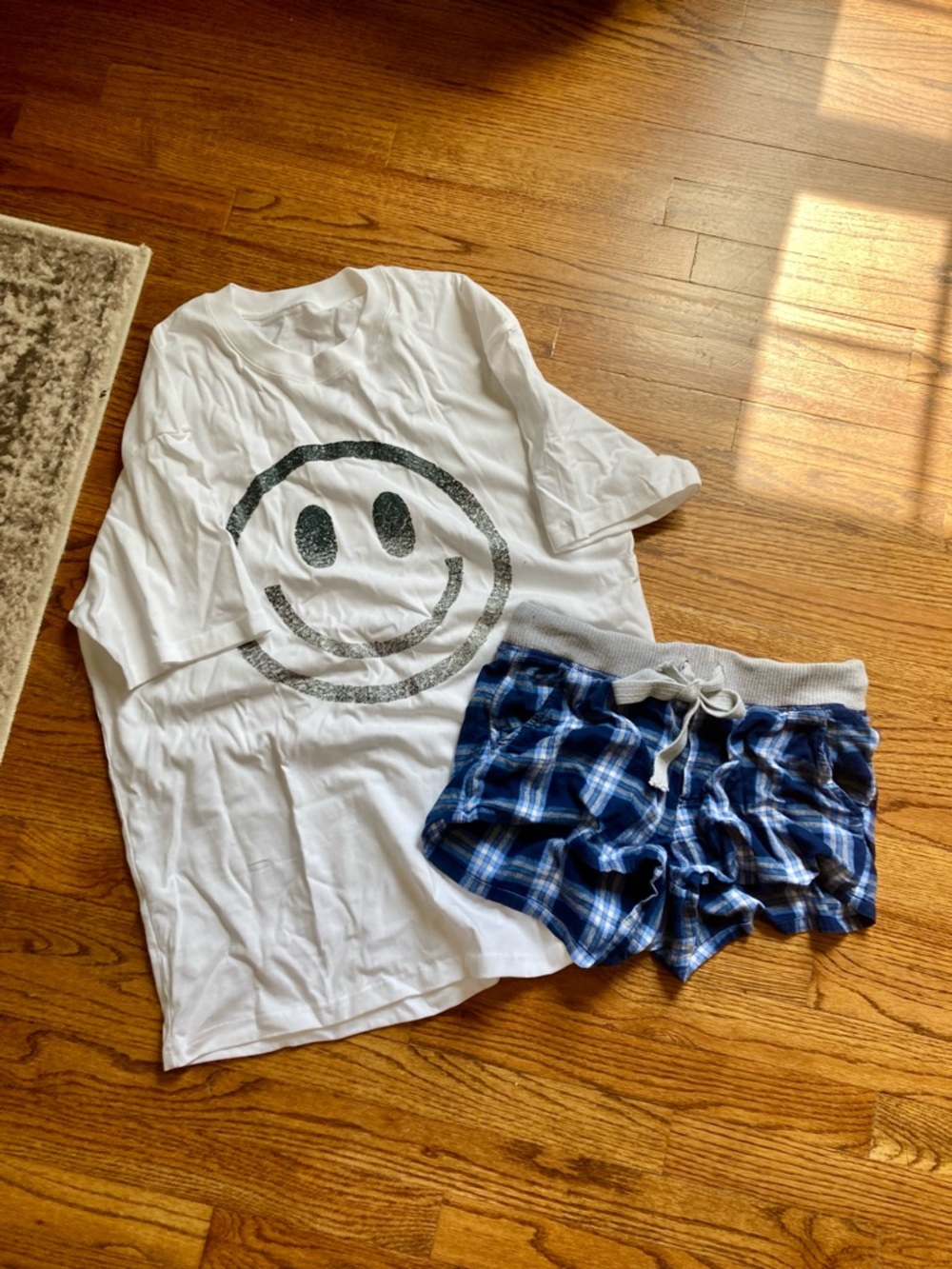 Aerie white and blue pyjama set Size XS
